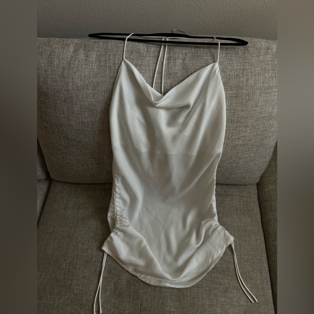 SLIP ON SILKY DRESS - M